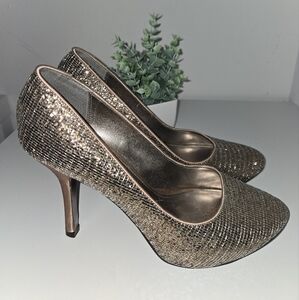 Nina Gold High Heel Dress Sandals